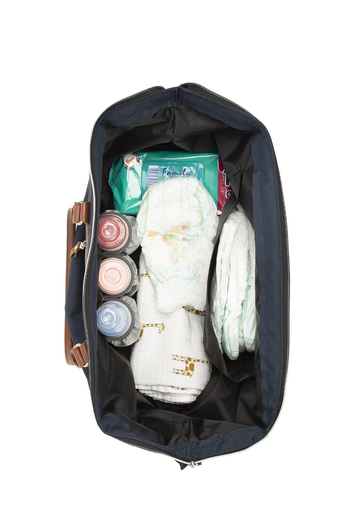 Lacivert Baby Bag Baskılı Bebek Bakım Çantası